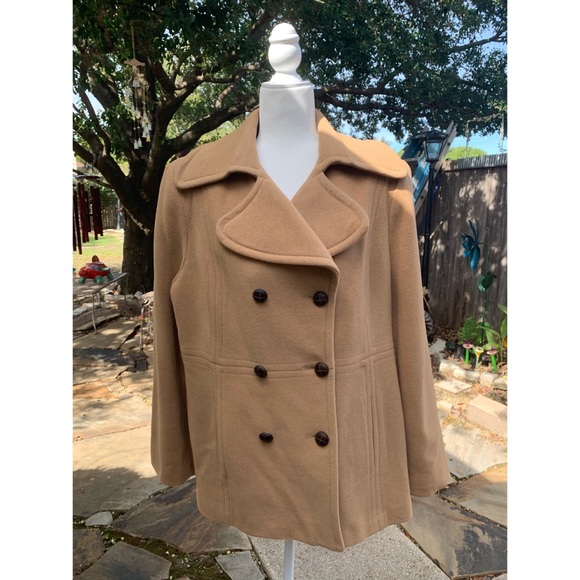 Vintage London Fog Tan Peacoat XL The Tower Collection - Picture 1 of 5